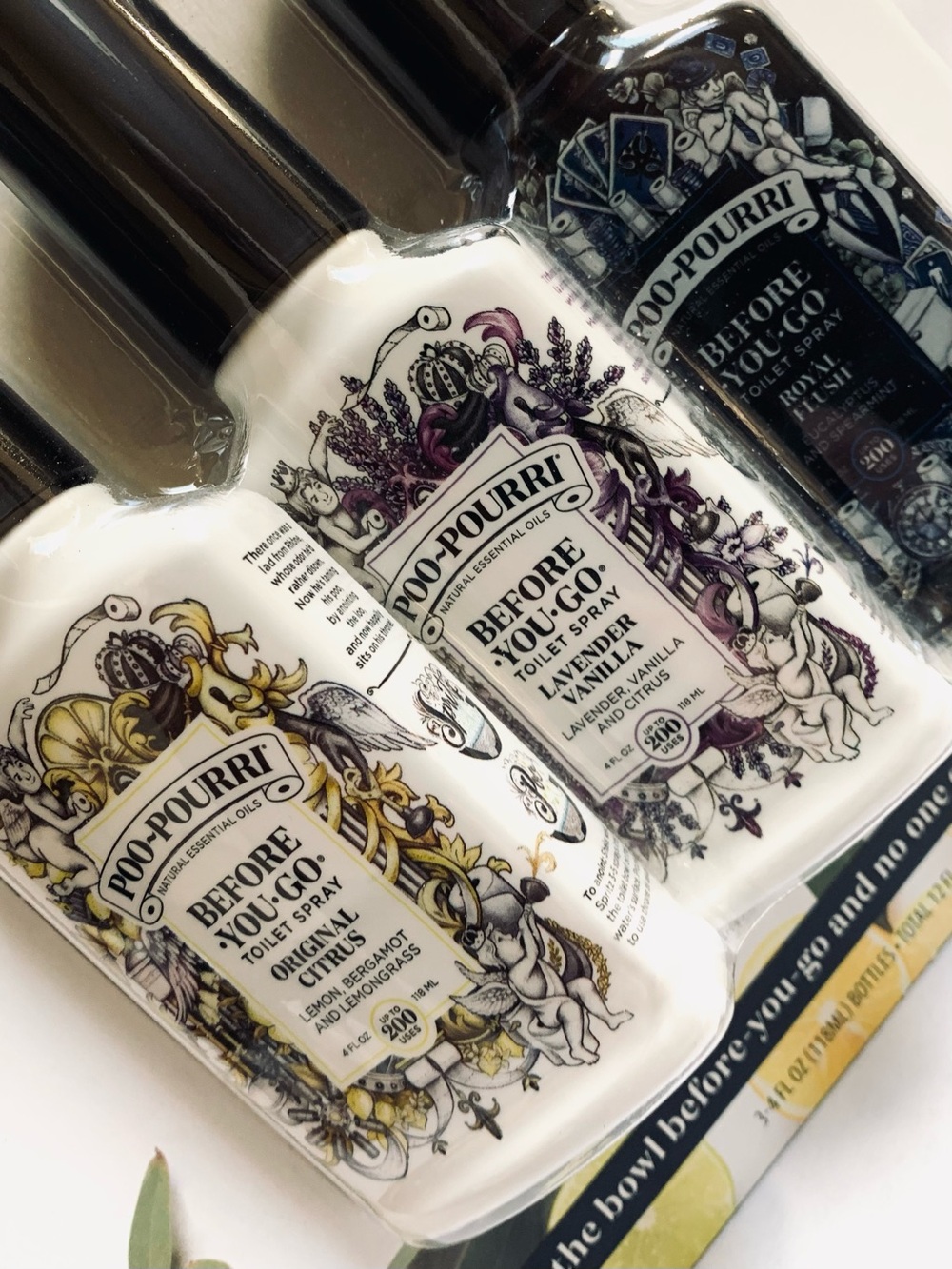 3 pK Poo-pourri before you go Toilet spray citrus Lavender vanilla Royal flush